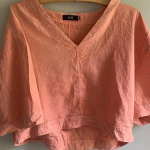 Urban Outfitters cropped pinky-orange tunic top